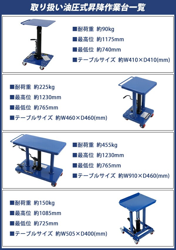 油圧式昇降テーブル Amazon.co.jp: リフトテーブル 油圧式昇降台車 荷重300kg 最高位