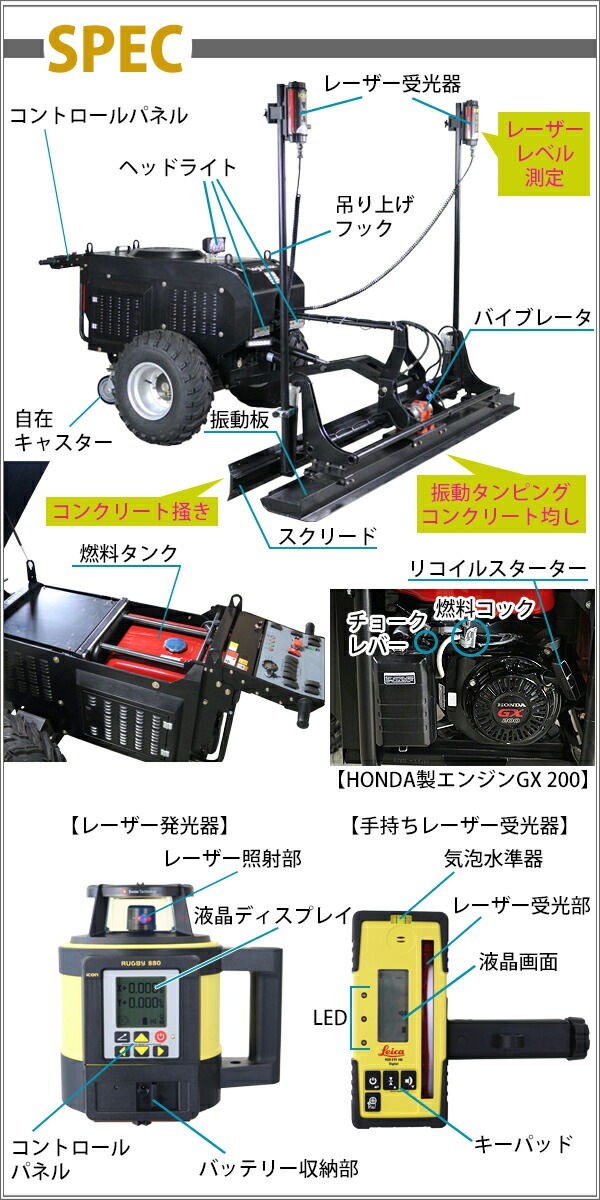 �졼���� ���󥯥꡼�� �����꡼�� ���󥸥�Honda GX200��¢ 4���ȥ��������󥸥� ȯ�ŵ� 6.5HP 6.5���� ���Ѥ��� �Ѥ����� leica �饤�� ��٥� ȯ���� ������ ��ɩ�⡼�� �ڴ֥��󥯥꡼�� �� ��ư ����Ǥ� �Ѥ� �ž夲 ���� ���� ���� �ۥ�� lcscreedlss26