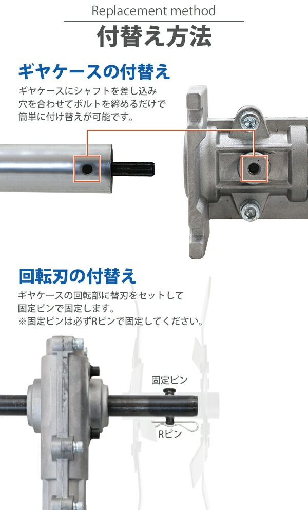 耕運機付け用 替刃,専用ギヤケース付き,耕幅約26.5cm,約265mm,風車型,耕運機,耕す