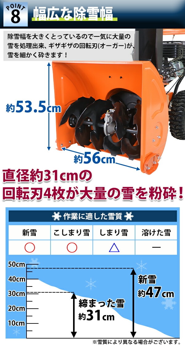 除雪機,スノーブロワ,自走式,6.5馬力,6.5HP,総排気量196cc,除雪