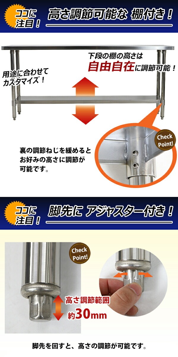 ����̵�� �����륹�ƥ�쥹����� 2�� �Ѳٽ���200kg ����1800�߱���450�߹⤵800mm SUS304 �ϥ����졼�ɥ�ǥ� ���ƥ�쥹�ơ��֥� ����ơ��֥� ���ƥ�쥹�� ��̳�� Ĵ���� ���å���ơ��֥� Ĵ�� ê�դ� ��� �� ���ƥ�쥹�� ���� ���å��� ��˼ wtst4501800