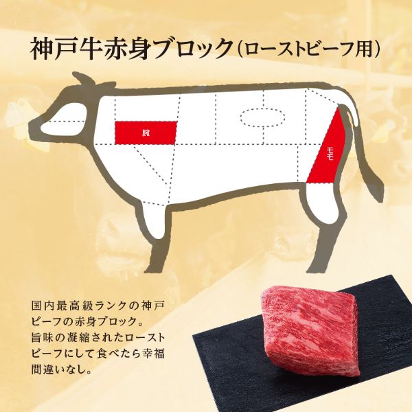 神戸牛赤身ブロック(ローストビーフ用500g)