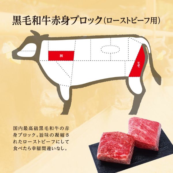 おかげ様で楽天ランキング1位獲得!今だけ送料無料 A4/5ランク 黒毛和牛 赤身 ブロック肉(塊) ローストビーフ用 1000g <500g×2個>