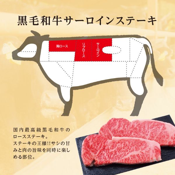 ＜200g×2枚＞黒毛和牛サーロインステーキ400g