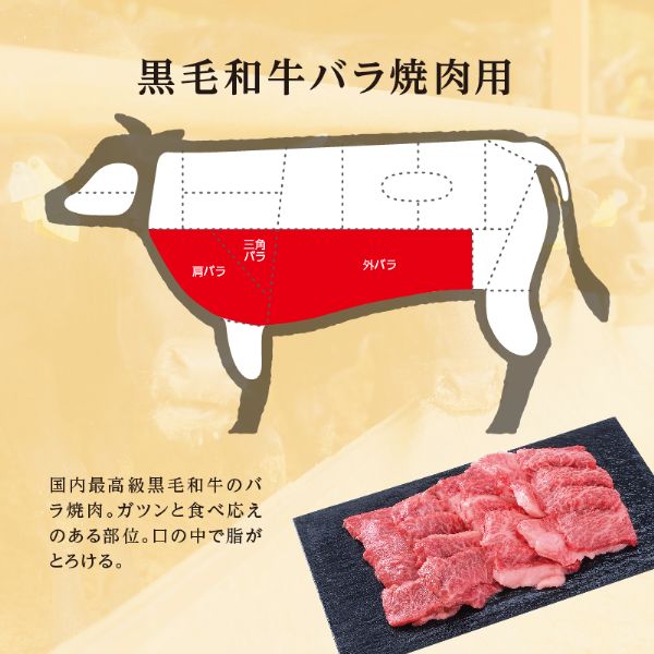 <200g×2個>黒毛和牛バラ(焼肉用400g)
