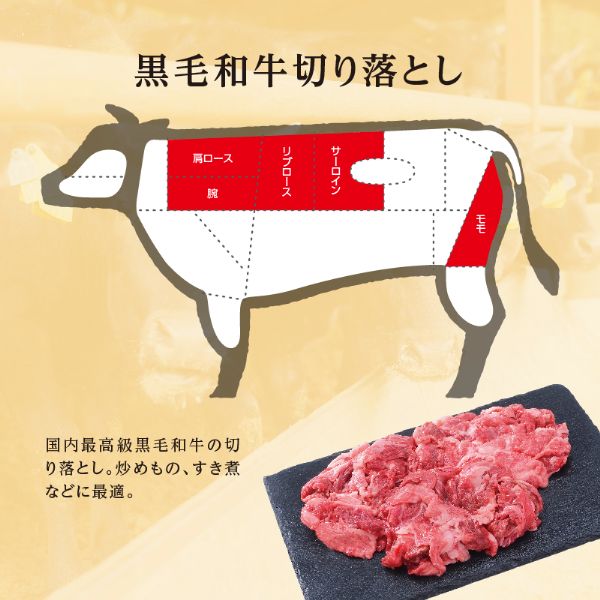 ＜200g×3個＞黒毛和牛切り落とし(600ｇ)