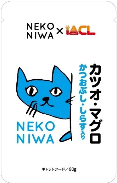 【賞味期限：2026年9月14日】猫庭パウチ　カツオ・マグロ　かつおぶし・しらす入り　60g