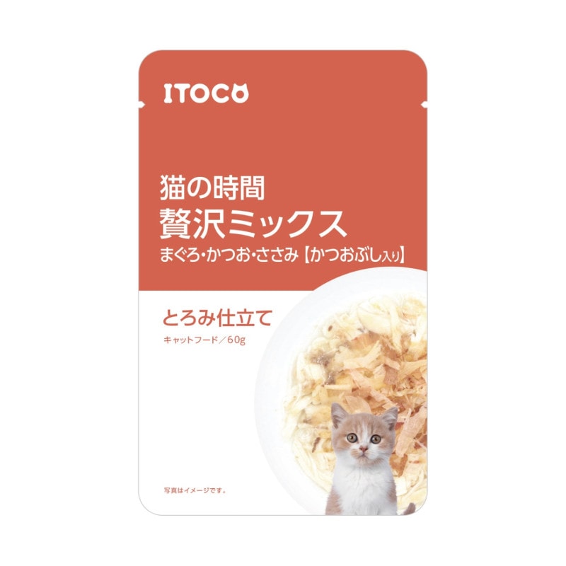 猫の時間 贅沢ミックス まぐろ・かつお・ささみ かつおぶし入り 60g