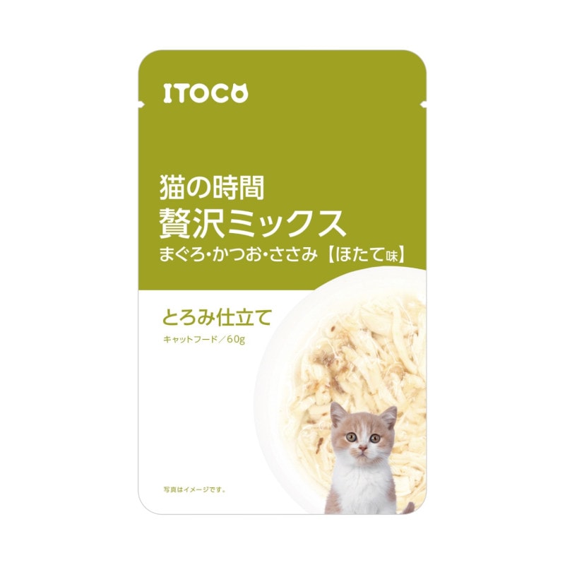 猫の時間 贅沢ミックス まぐろ・かつお・ささみ ほたて味 60g