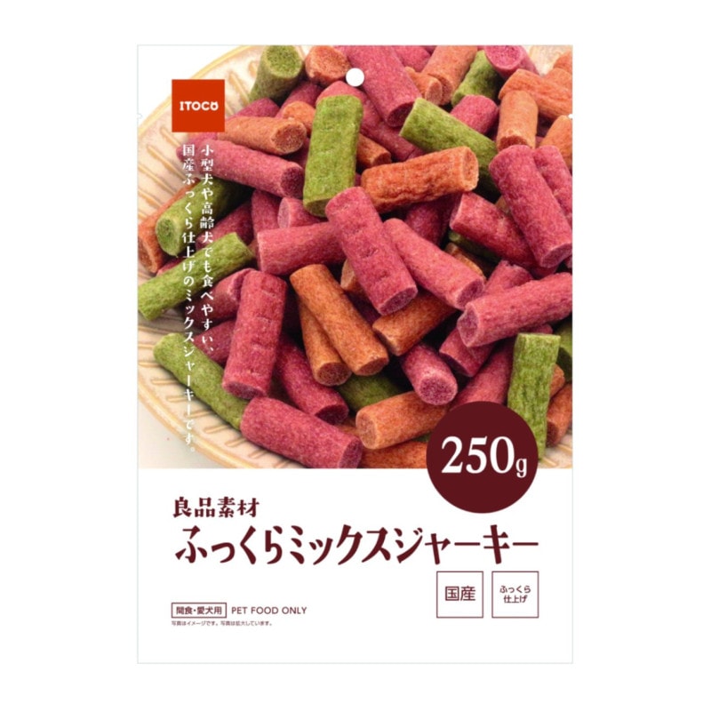 良品素材　ふっくらミックスジャーキー　250g