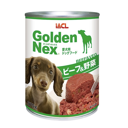 GoldenNex 犬缶 ビーフ&野菜 375g