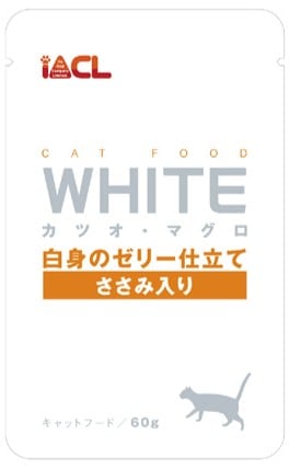 WHITE カツオ・マグロ 白身のゼリー仕立て ささみ入り 60g