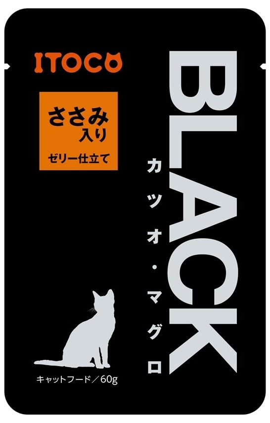 BLACK カツオ・マグロ　ささみ入り　ゼリー仕立て　60g