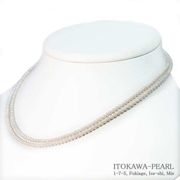 ベビーパールロングネックレス(80cm)あこや真珠ネックレス<2.5~3mm>N-12279-伊勢の真珠専門店 糸川真珠本店
