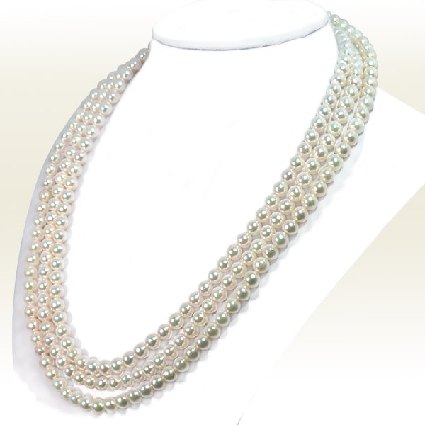 ロングネックレス (164cm)　あこや真珠ネックレス＜6.5～7mm＞ N-12207