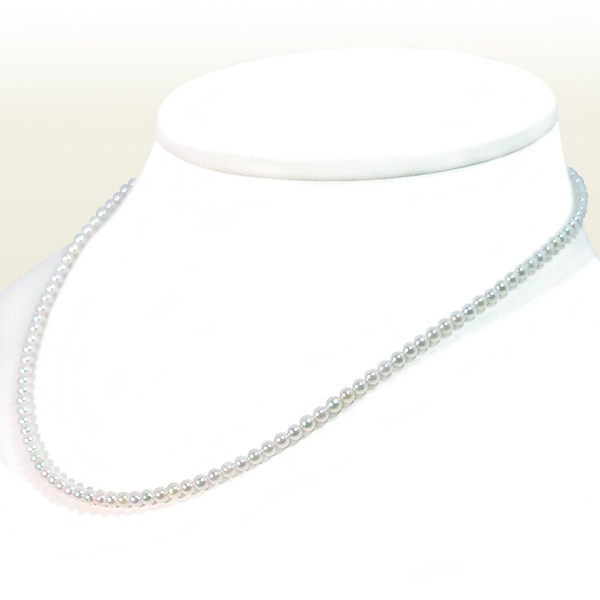 あこや真珠ベビーパールネックレス＜3～3.5mm＞アジャスター・シルバー N-12408