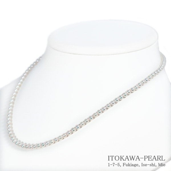 あこや真珠ベビーパールネックレス＜3.5～4mm＞アジャスター・K18YG N-12553