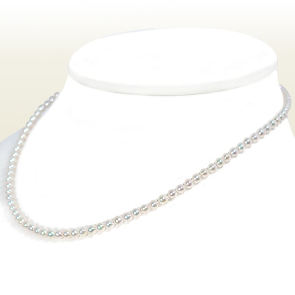 あこや真珠ベビーパールネックレス＜3.5～4mm＞アジャスター・K14WG N