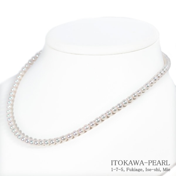 あこや真珠ベビーパールネックレス＜4.5～5mm＞アジャスター・K14WG N-12566