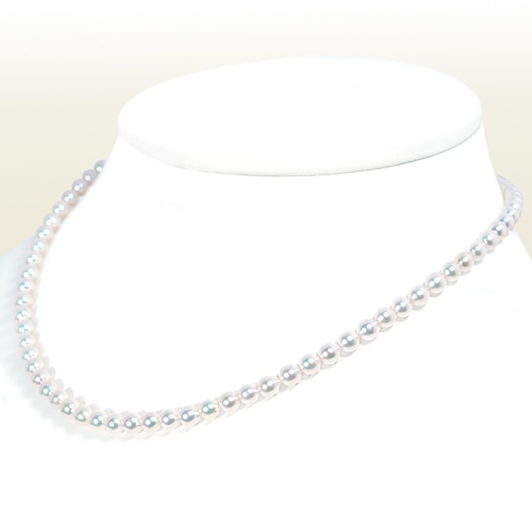 あこや真珠ベビーパールネックレス＜4.5～5mm＞アジャスター・シルバー N-12568