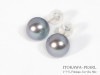 グレー系あこや真珠ピアス＜8.9mm＞スタッド・K14WG PE-7386|真珠ピアス＜8mm＞|真珠ピアス