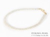 あこや真珠ブレスレット＜2.5〜3mm＞引き輪とプレートタイプ/K18YG（17cm）V-1731