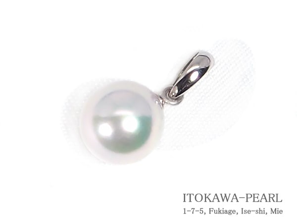 あこや真珠ペンダントトップ＜8.1mm＞K14WG P-8433