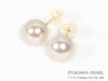 花珠あこや真珠ピアス＜8.2mm＞スタッド・K18YG PE-7433|真珠ピアス＜8mm＞|真珠ピアス