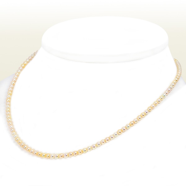 あこや真珠 ベビーパールネックレス＜3～3.5mm＞アジャスター・K14WG N-12718
