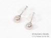あこや真珠ピアス＜4mm＞スタッド・K14WG PE-7452