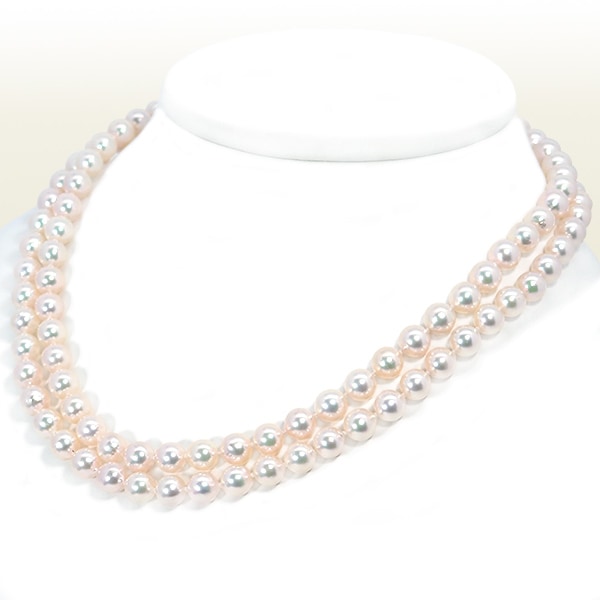 ロングネックレス (90.5cm) あこや真珠ネックレス＜7.5～8mm＞N-12731