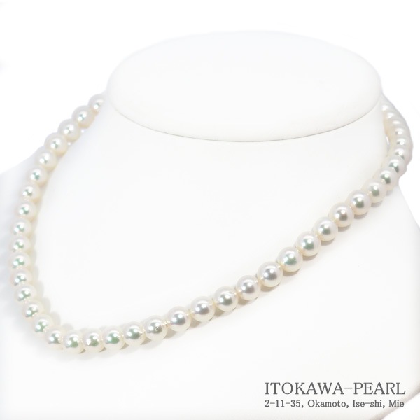 真珠 ネックレス ホワイト 無調色 あこや真珠パールネックレス＜7.5～8mm＞N-12754 | 真珠