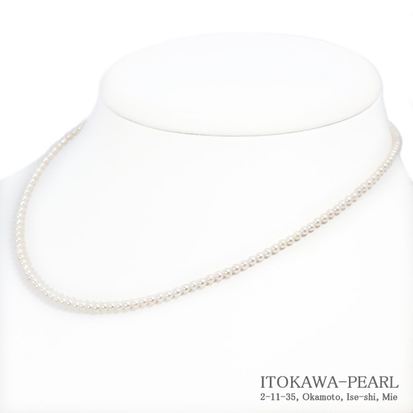 あこや真珠ベビーパールネックレス＜2.5～3mm＞アジャスター・K14WG N