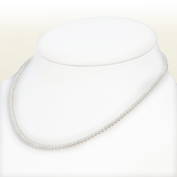 あこや真珠ベビーパールネックレス＜2.5～3mm＞アジャスター・シルバー N-12870