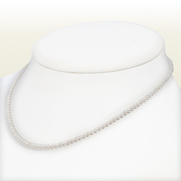 あこや真珠ベビーパールネックレス＜2.5～3mm＞シルバー N-12867