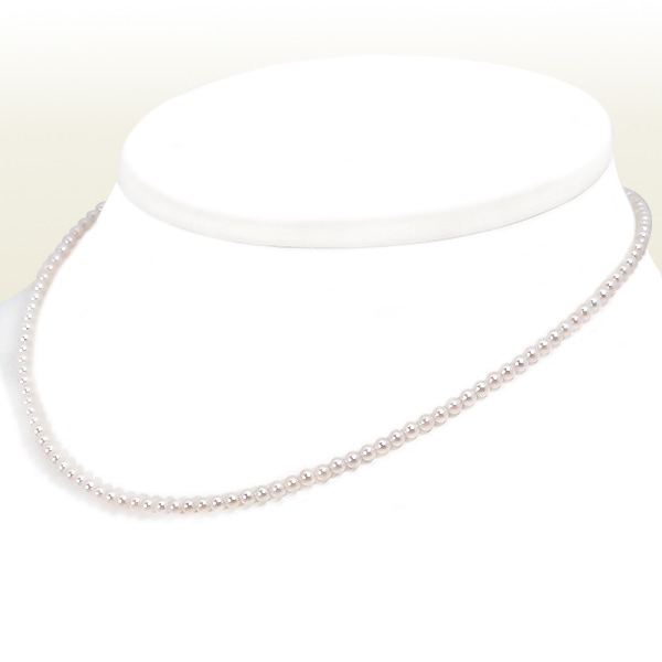 あこや真珠ベビーパールネックレス＜2.5～3mm＞アジャスター・シルバー N-12878