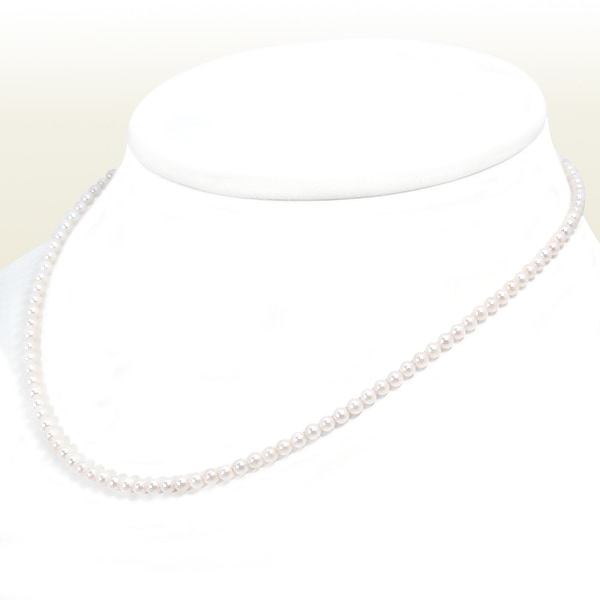 あこや真珠 ベビーパールネックレス＜3～3.5mm＞アジャスター・シルバー N-12883
