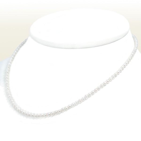 あこや真珠 ベビーパールネックレス＜3～3.5mm＞アジャスター・シルバー N-12884