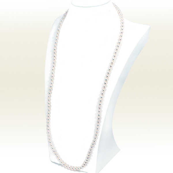 ロングネックレス(84cm)あこや真珠ネックレス＜6.5～7mm＞N-12908