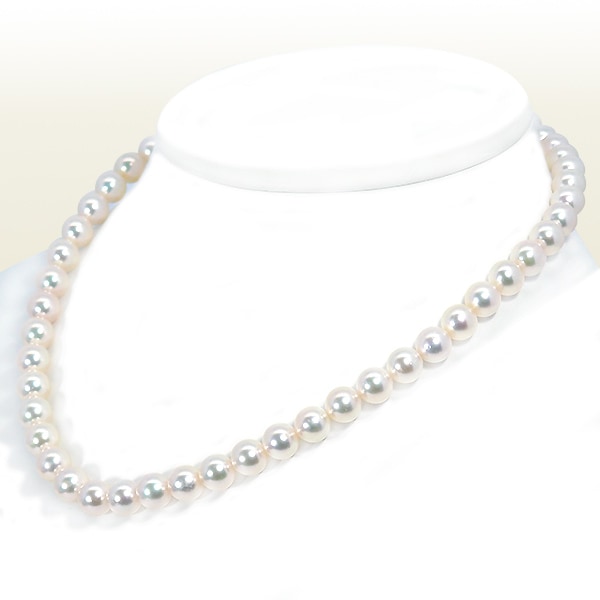ホワイトパールネックレス 約57cm 真珠 パール ネックレス ハーフチェーン レディース K10YG