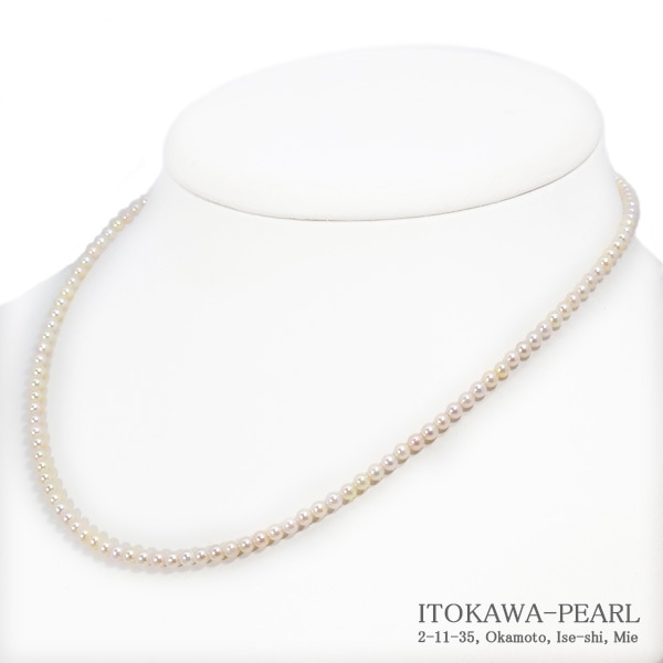 アコヤ真珠　ベビーパール　シルバーグレー　ネックレス 4.0mm ベビーパール・アコヤ真珠ネックレス | Moon Label - 大月