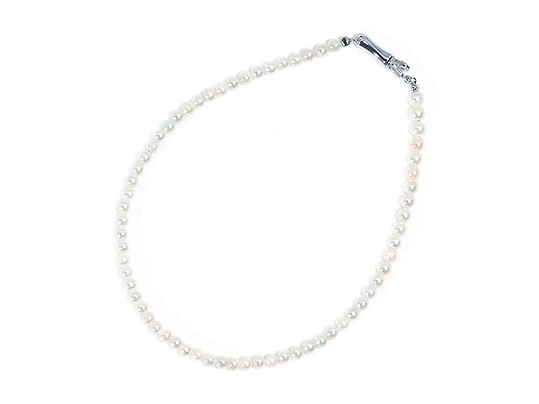 あこや真珠ブレスレット＜2.5～3mm＞差し込み式/シルバー（18cm）V-1763