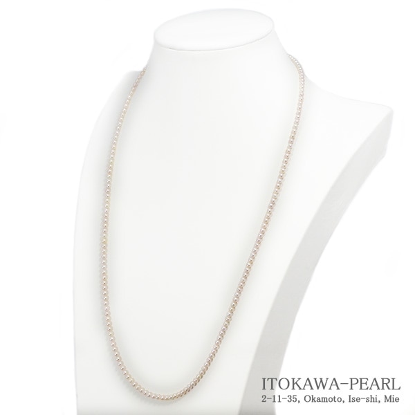 ベビーパールロングネックレス(62.5cm)あこや真珠ネックレス＜3～3.5mm＞N-12941