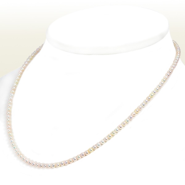 あこや真珠 ベビーパールネックレス＜3～3.5mm＞アジャスター・シルバー N-12937