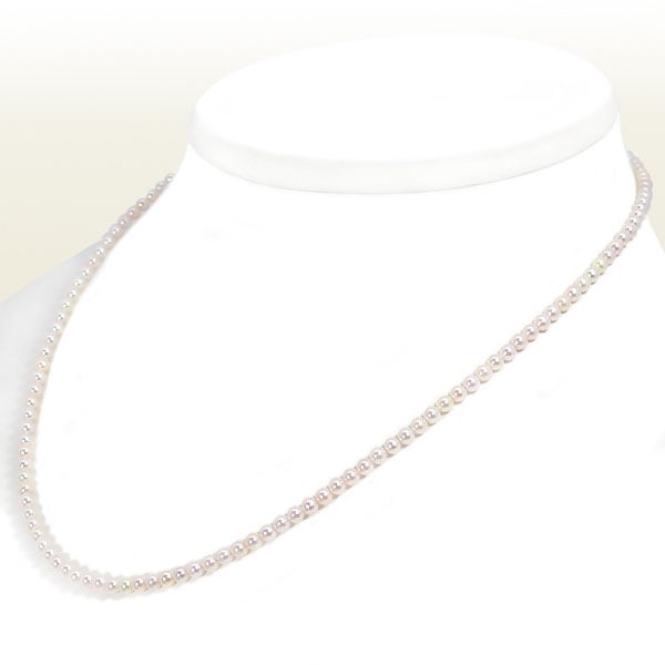 あこや真珠ベビーパールネックレス＜3～3.5mm＞アジャスター・シルバー N-12939