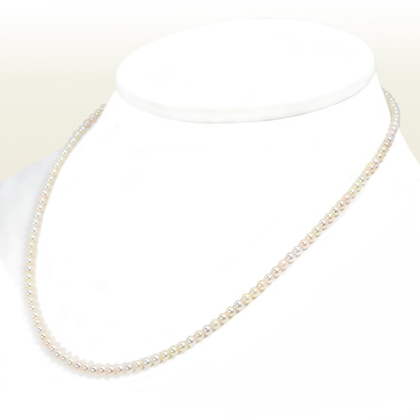 あこや真珠ベビーパールネックレス＜3～3.5mm＞アジャスター・シルバー N-12939