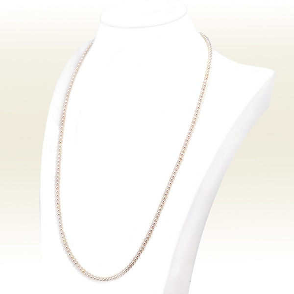 ベビーパールロングネックレス(62cm)あこや真珠ネックレス＜3～3.5mm＞N-12940