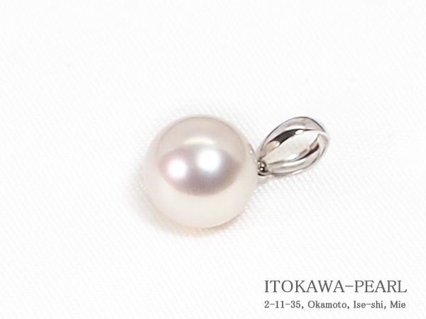 あこや真珠ペンダントトップ＜8.6mm＞Pt850 P-8498