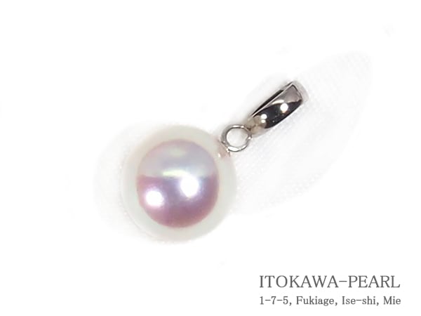 無調色 あこや真珠ペンダントトップ＜8.7mm＞PT850 P-8508