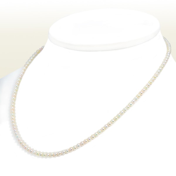 あこや真珠 ベビーパールネックレス＜3～3.5mm＞アジャスター・シルバー N-12959